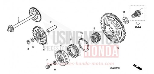 STARTING CLUTCH CBF1000A de 2010